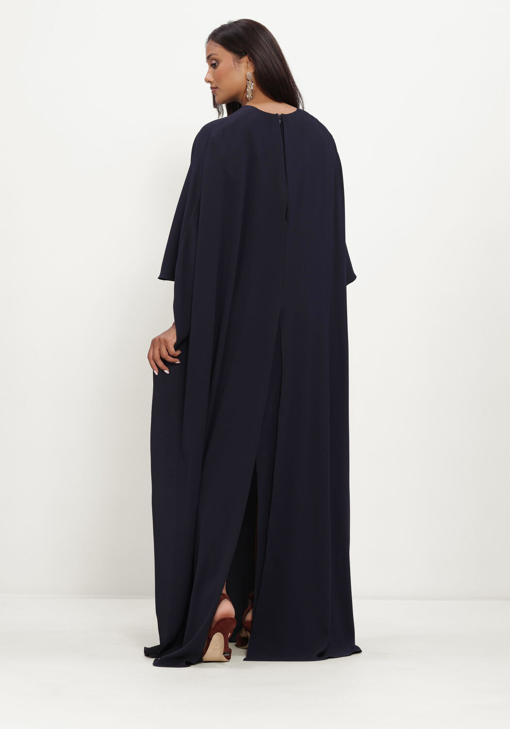 Donkerblauwe NATAN Maxi jurk ROBE AVEC CEINTURE - large