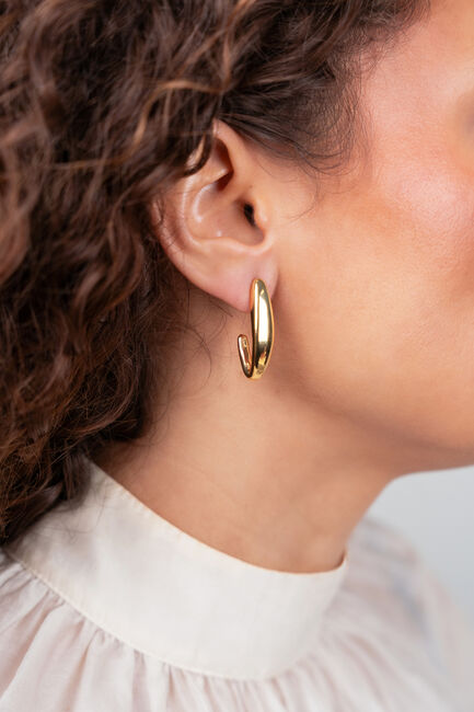 Goudkleurig LOTT. GIOIELLI Oorbellen CL EARRING CURVED OVAL CREOLE S - large