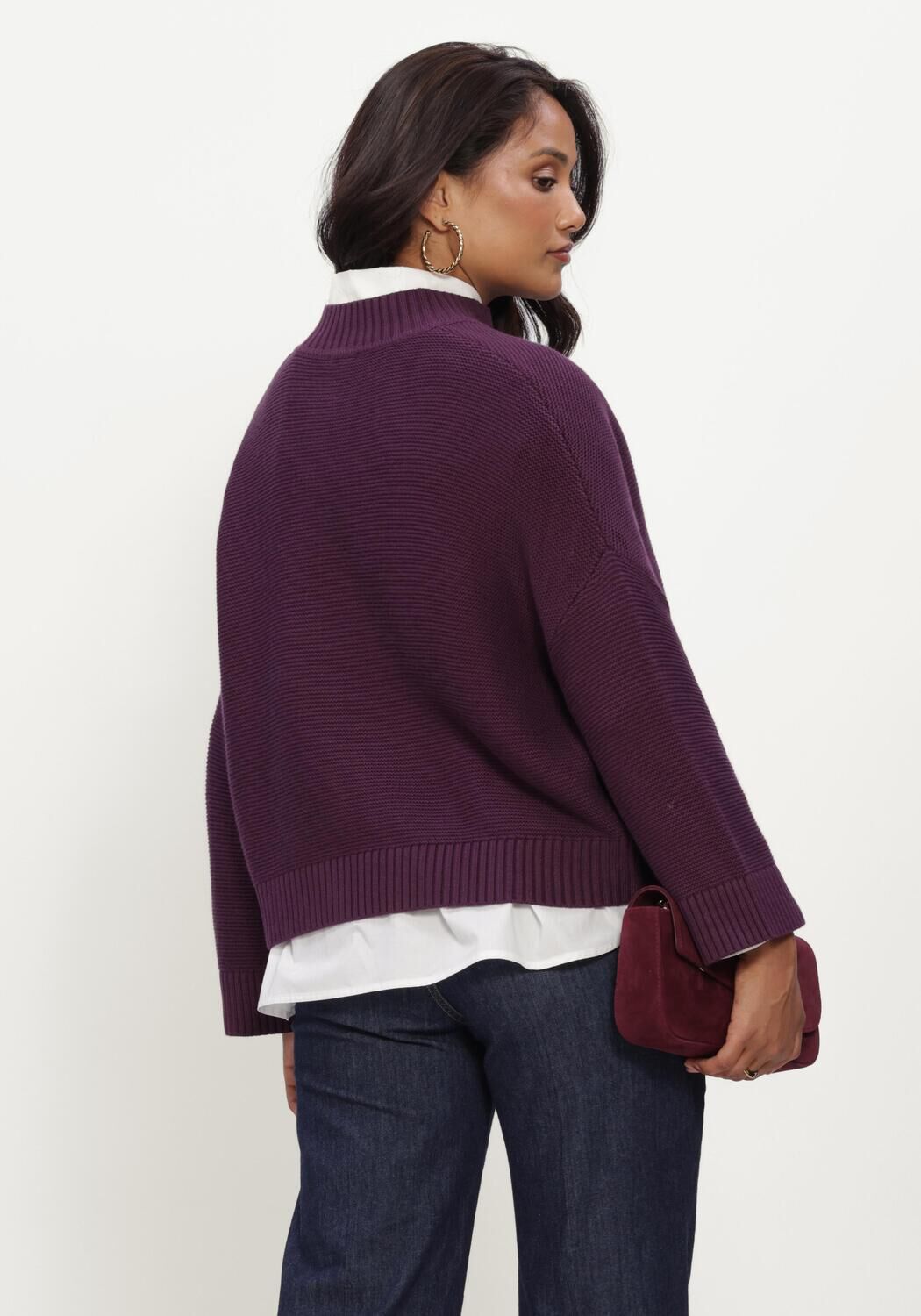 Paarse CAROLINE BISS Trui 4203 - large