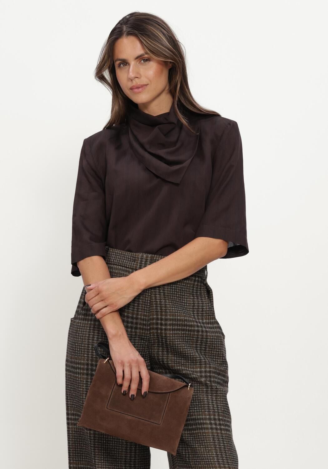 Bruine MARGAUX LONNBERG Blouses MORO CHEMISE - large