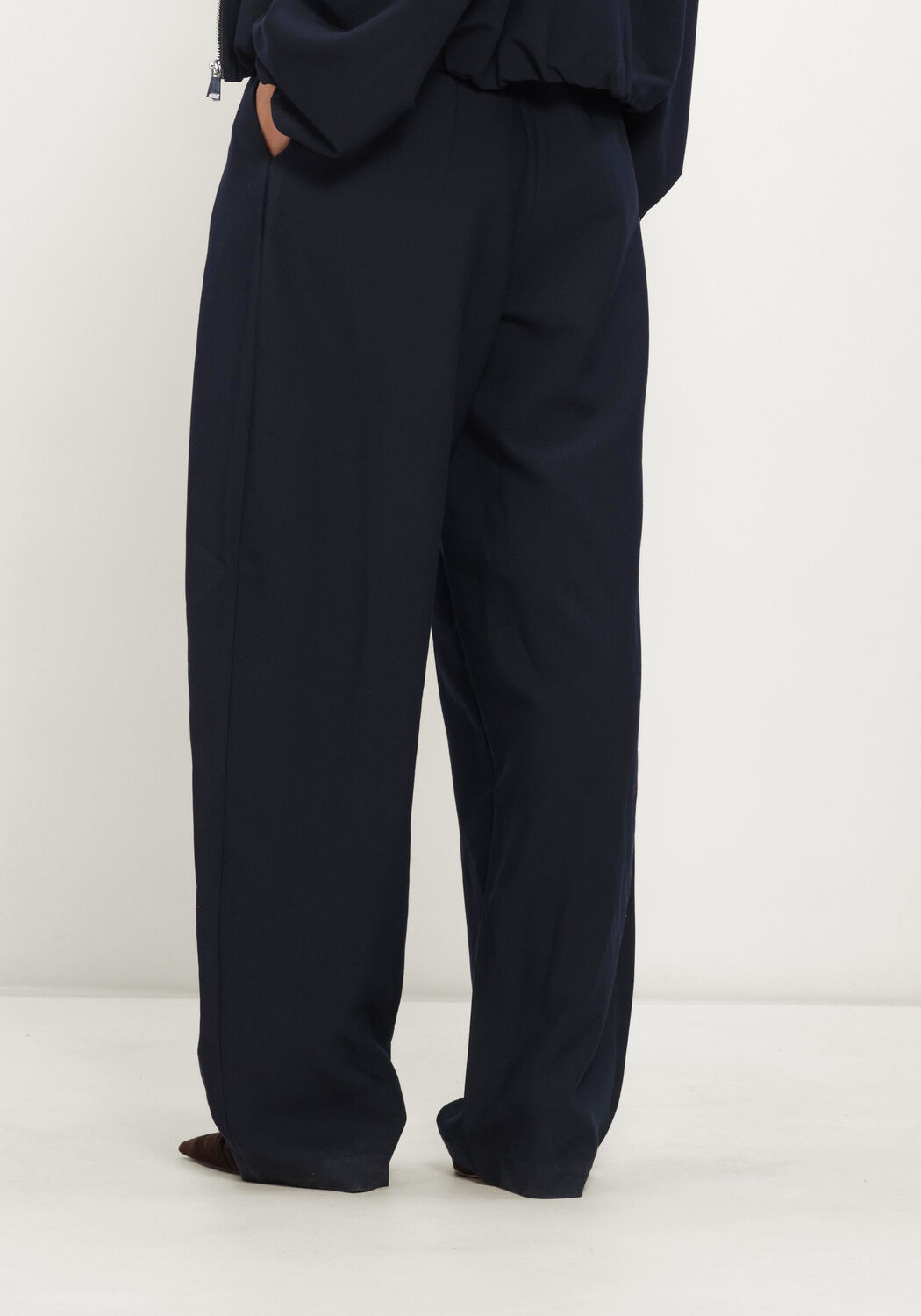 Donkerblauwe LINA LOCCHI Wijde broek LL-BERYL - large