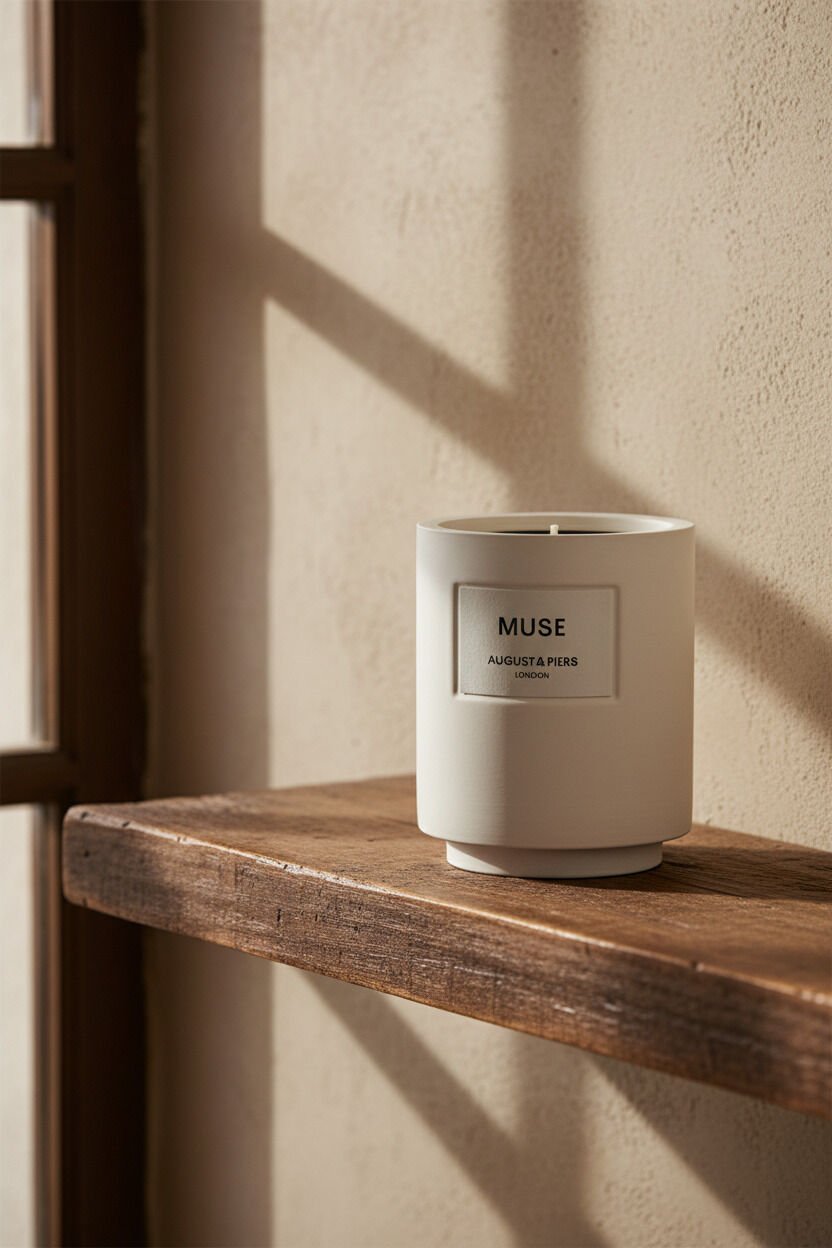 Gebroken wit AUGUST & PIERS Geurkaarsen MUSE 340GR - SCENTED CANDLE - large