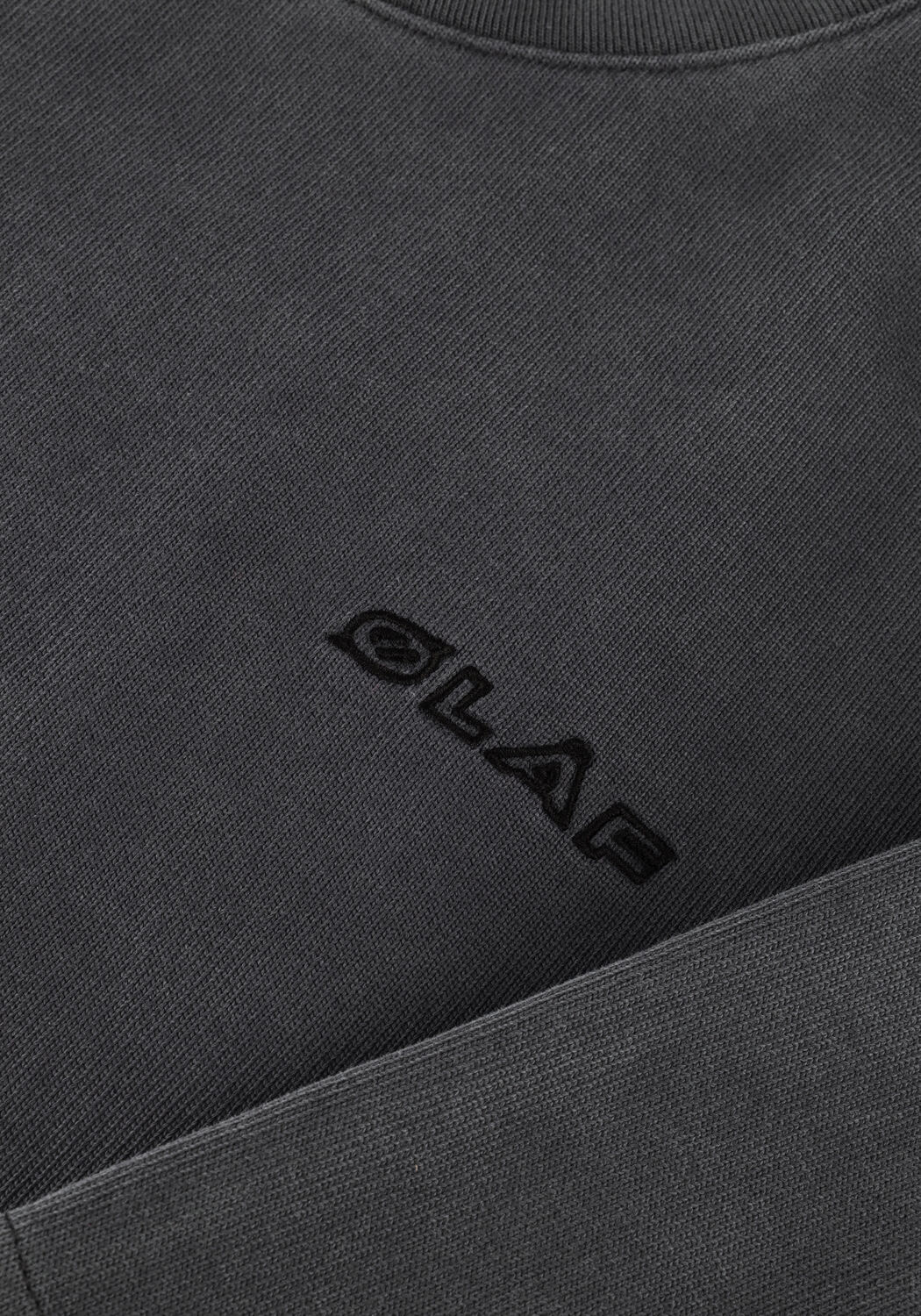 Donkergrijze OLAF HUSSEIN T-shirt WASHED STUDIO SS TEE - large