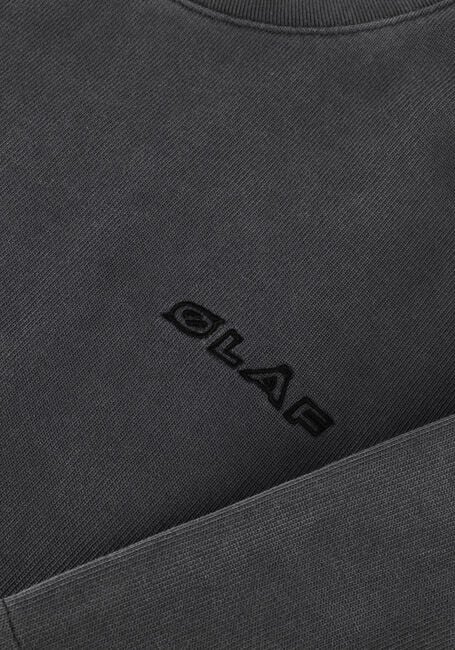 Donkergrijze OLAF HUSSEIN T-shirt WASHED STUDIO SS TEE - large