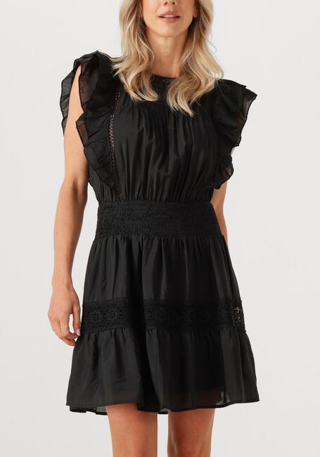 Zwarte CO'COUTURE Mini jurk CALLUMCC FRILL PINTUCK DRESS - large