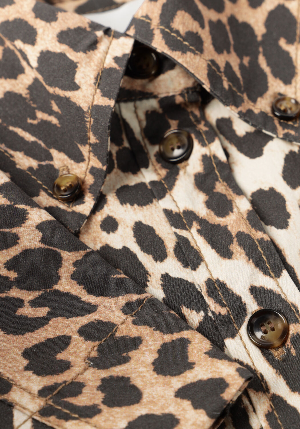 Multi GANNI Blouses PRINTED STRETCH COTTON PEPLUM SHIRT - large