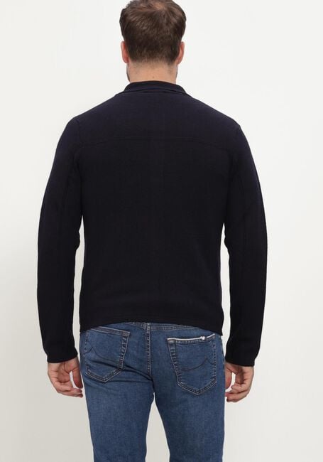 Donkerblauwe JACOB COHEN Vest GIACCA PUNTO RISO LANA - large
