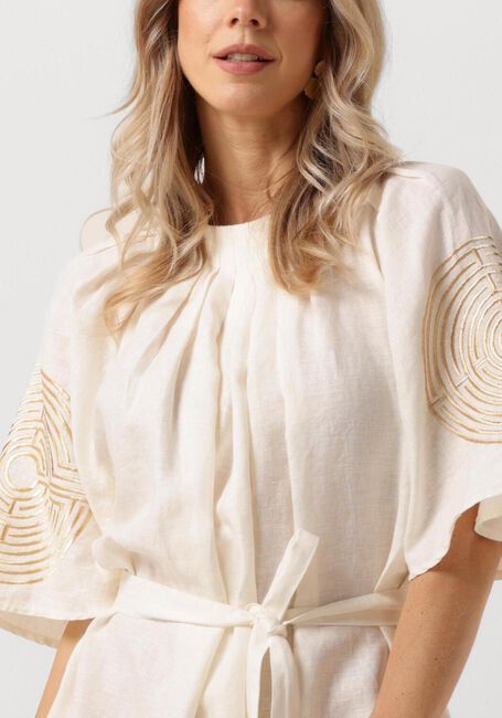 Creme GREEK ARCHAIC KORI Mini jurk 230091 - large