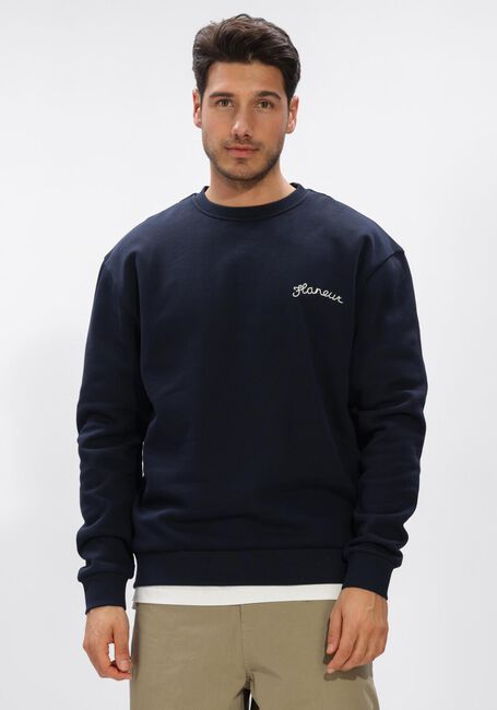 Donkerblauwe FLANEUR Sweater SIGNATURE SWEATER - large