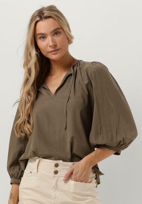 Groene SUMMUM Top TOP SHORT SLEEVES MODAL BLEND - large