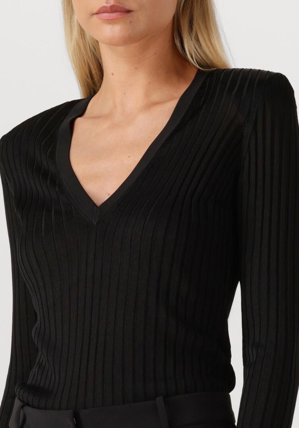 Zwarte ELISABETTA FRANCHI Trui KNITTED SWEATER - large