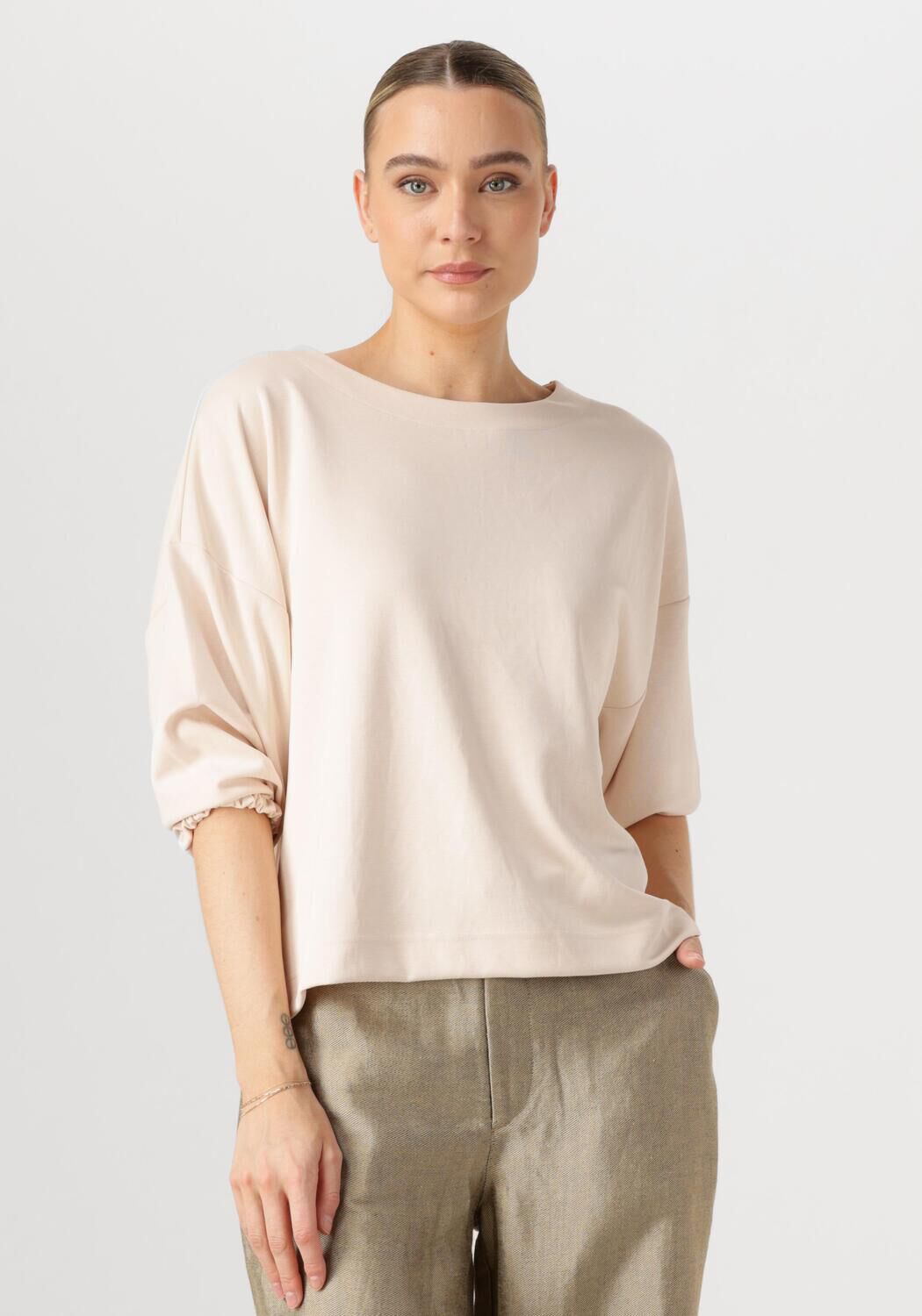 Aimee the Label T-Shirt Dames Romee2, Maat: L, Kleur: Ecru afbeelding 1