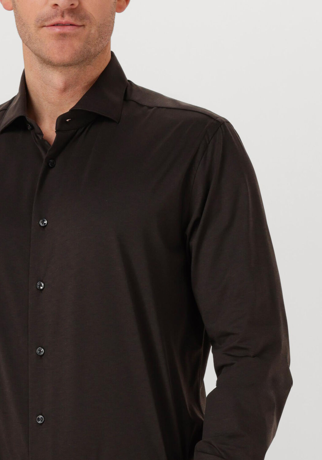 Bruine XACUS Klassiek overhemd ACTIVE SHIRT 558ML VAR070 - large
