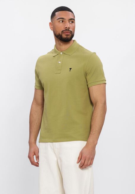 Groene AMI PARIS Polo CONTRASTED AMI DE COEUR POLO SHIRT - large