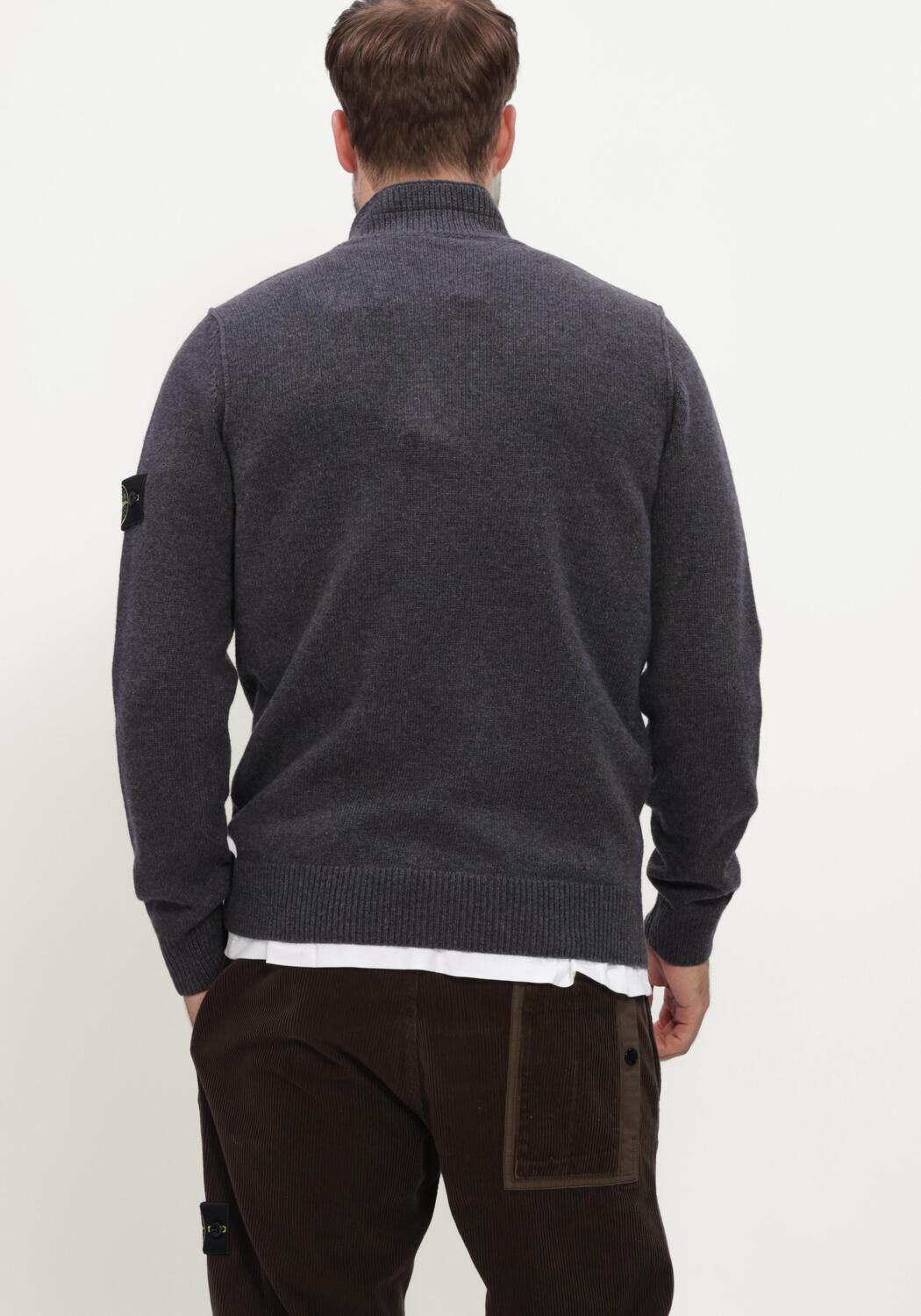 Donkergrijze STONE ISLAND Trui LS POLO S00A3 - large