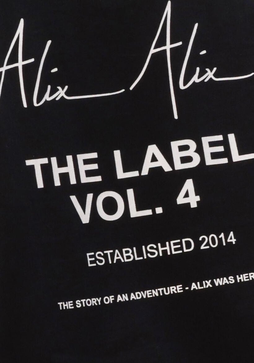 Zwarte ALIX THE LABEL T-shirt LADIES KNITTED BULL T-SHIRT - large