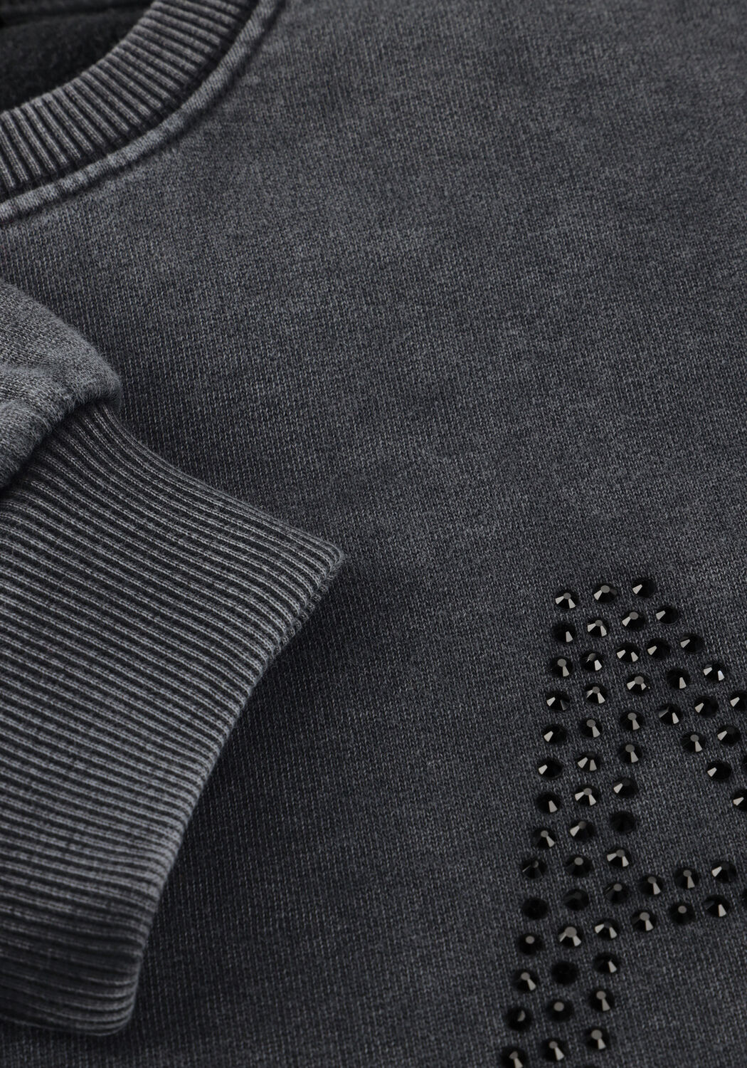 Antraciet ALIX THE LABEL Sweater LADIES KNITTED ACID WASHED SWEATER - large