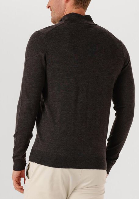 Zwarte PROFUOMO Trui PULLOVER HALF ZIP MERINO - large