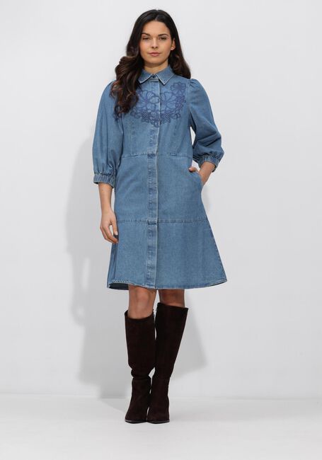 Blauwe SECOND FEMALE Mini jurk CORNELIA DENIM TUNIC DRESS - large