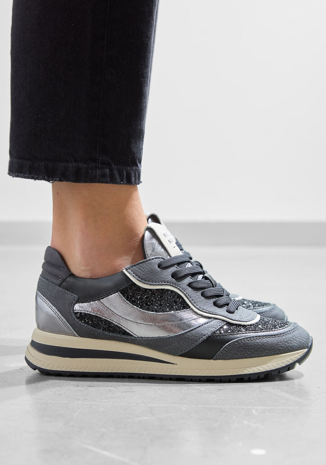 Grijze PIEDI NUDI Lage sneakers SELVA 17.01 - large