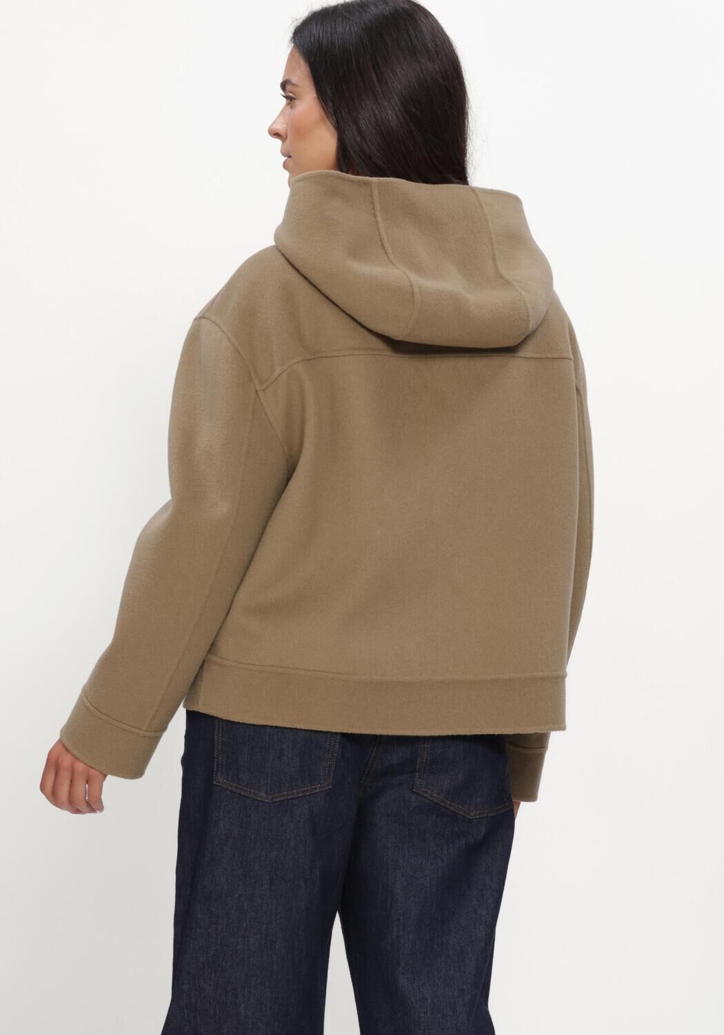 Beige LUISA CERANO Trui DOUBLEFACE-JACKE MIT KAPUZE - large