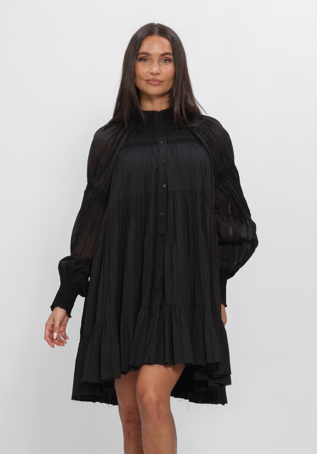 Zwarte MES DEMOISELLES Mini jurk LANGELIQUE - large