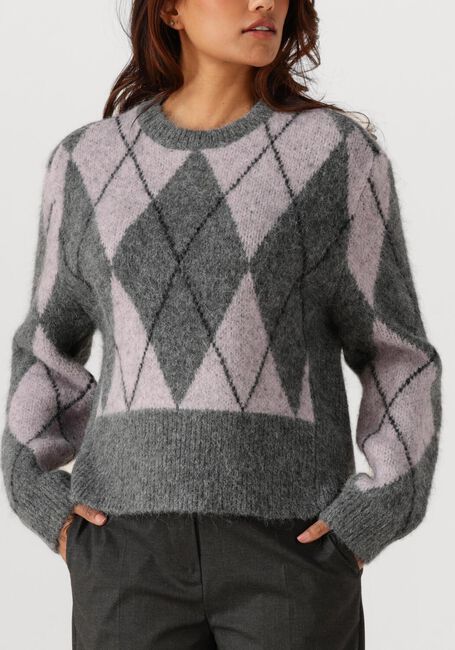 Grijze HERSKIND Trui CARTER KNIT BLOUSE - large