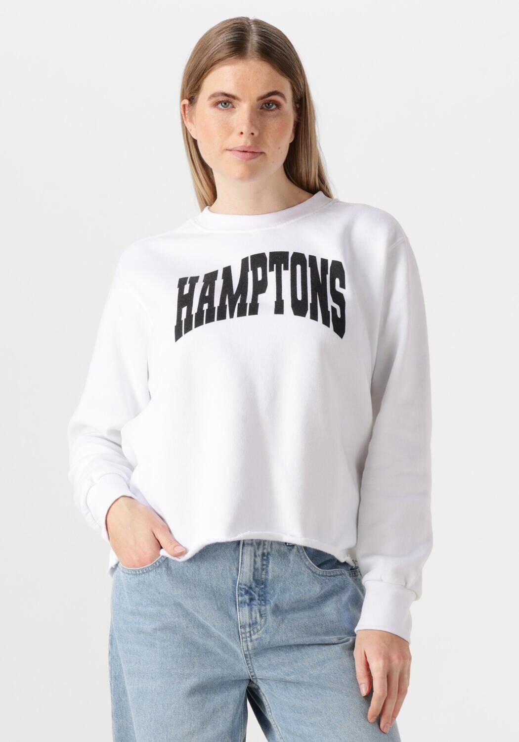 Penn & Ink Sweater Dames Sweater Print, Maat: XS, Kleur: Wit afbeelding 1