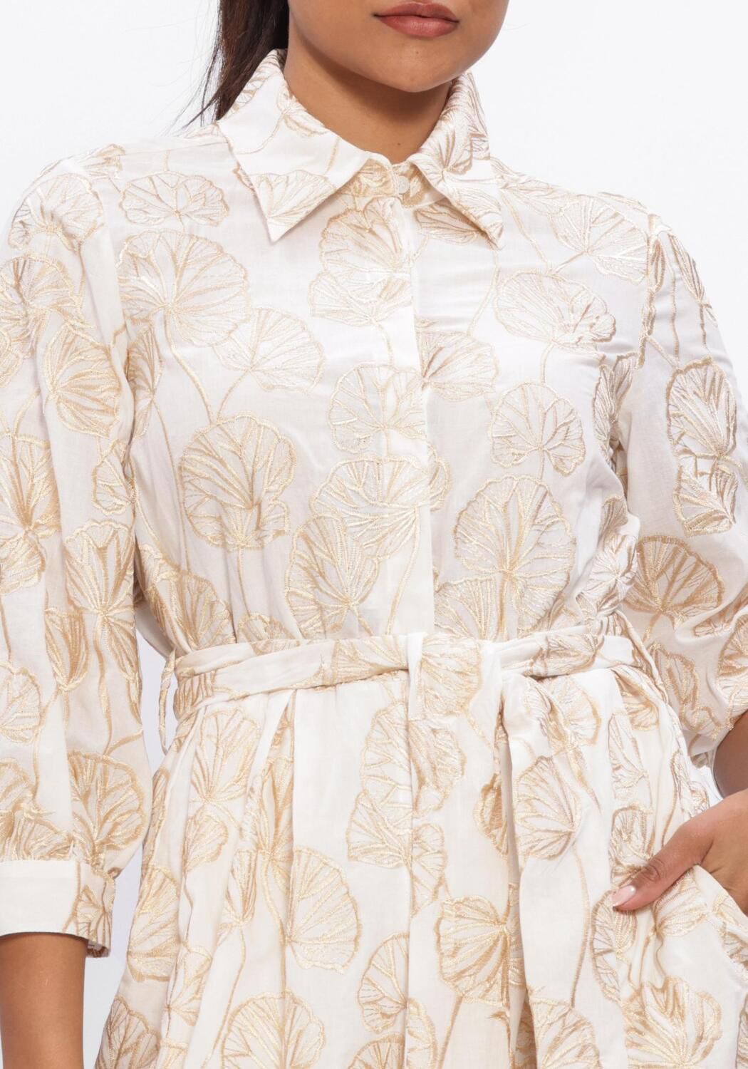 Ecru LUISA CERANO Jurken 738648/3828-00 - large