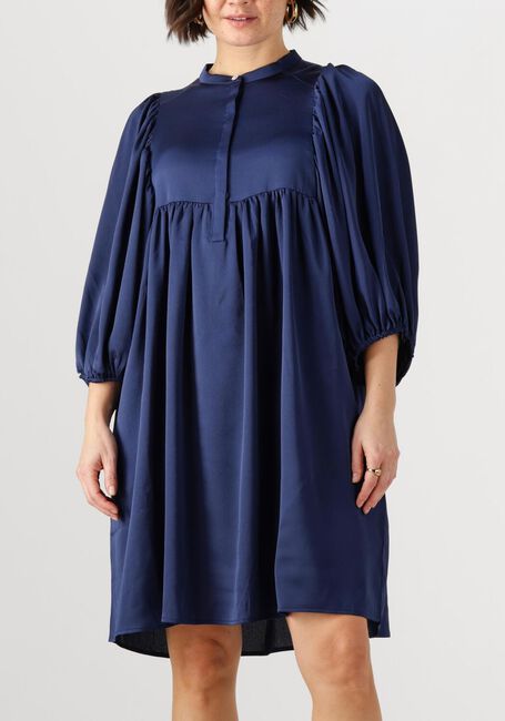 Donkerblauwe BRUUNS BAZAAR Midi jurk SARINA DRESS - large