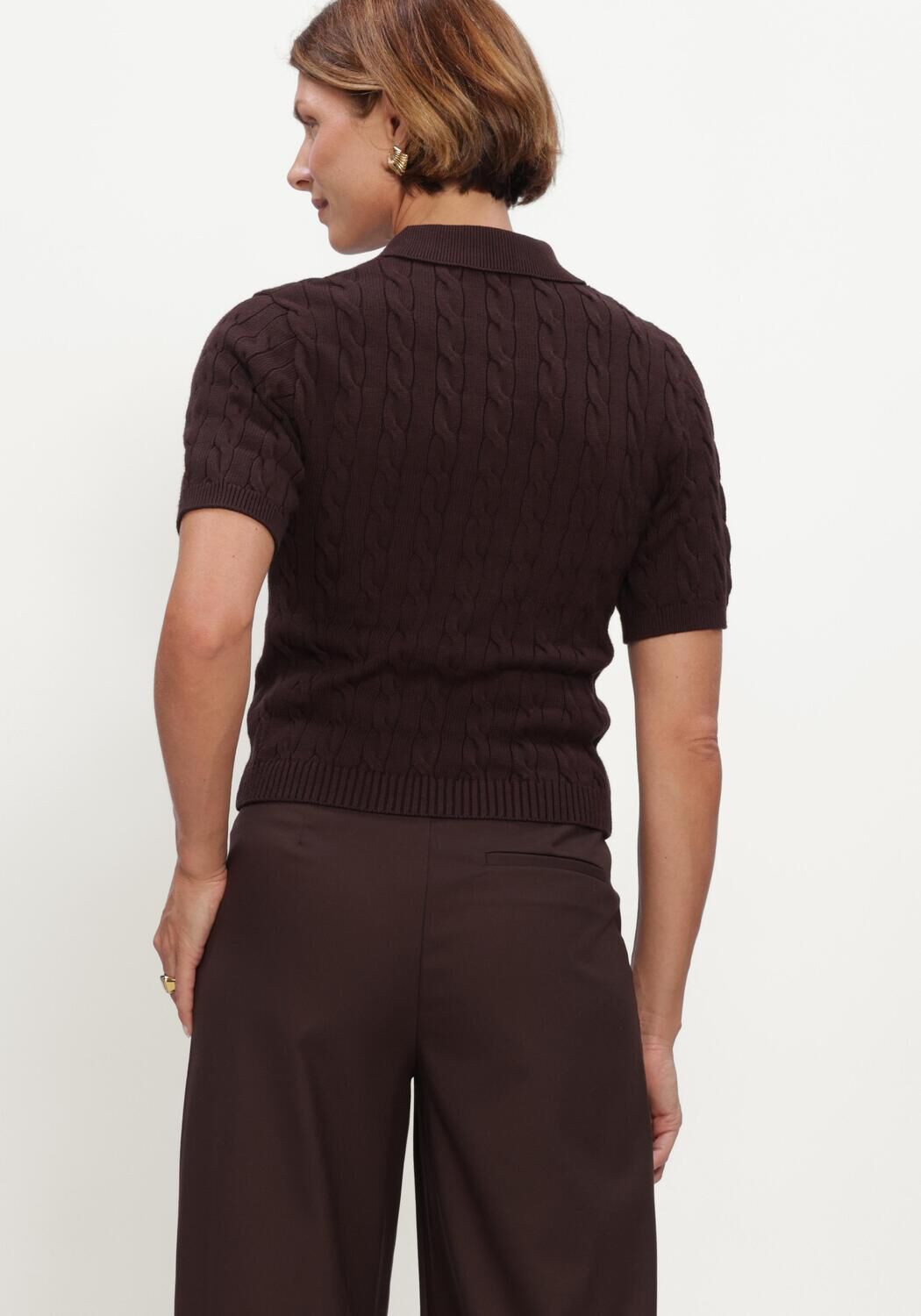 Bruine GESTUZ Truien/vesten GZTHILLA POLO PULLOVER - large