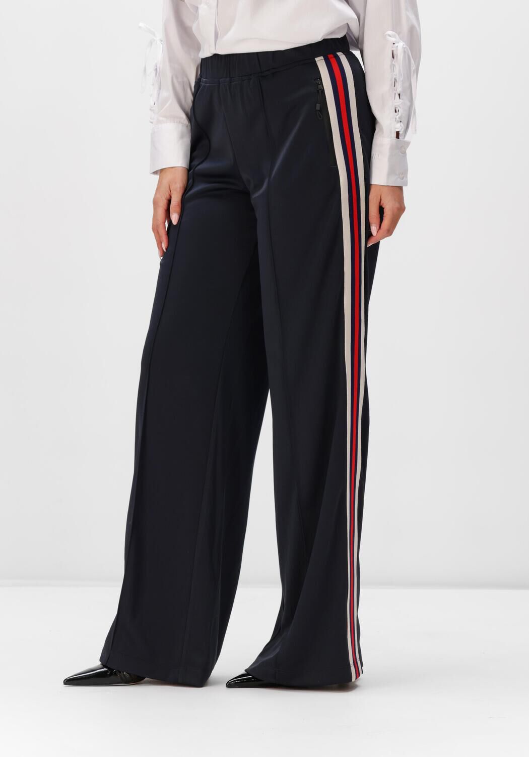 Haute L'Amitié Wijde Broek Dames Baggy Rn Track Tall Pants, Maat: S, Kleur: Donkerblauw afbeelding 1