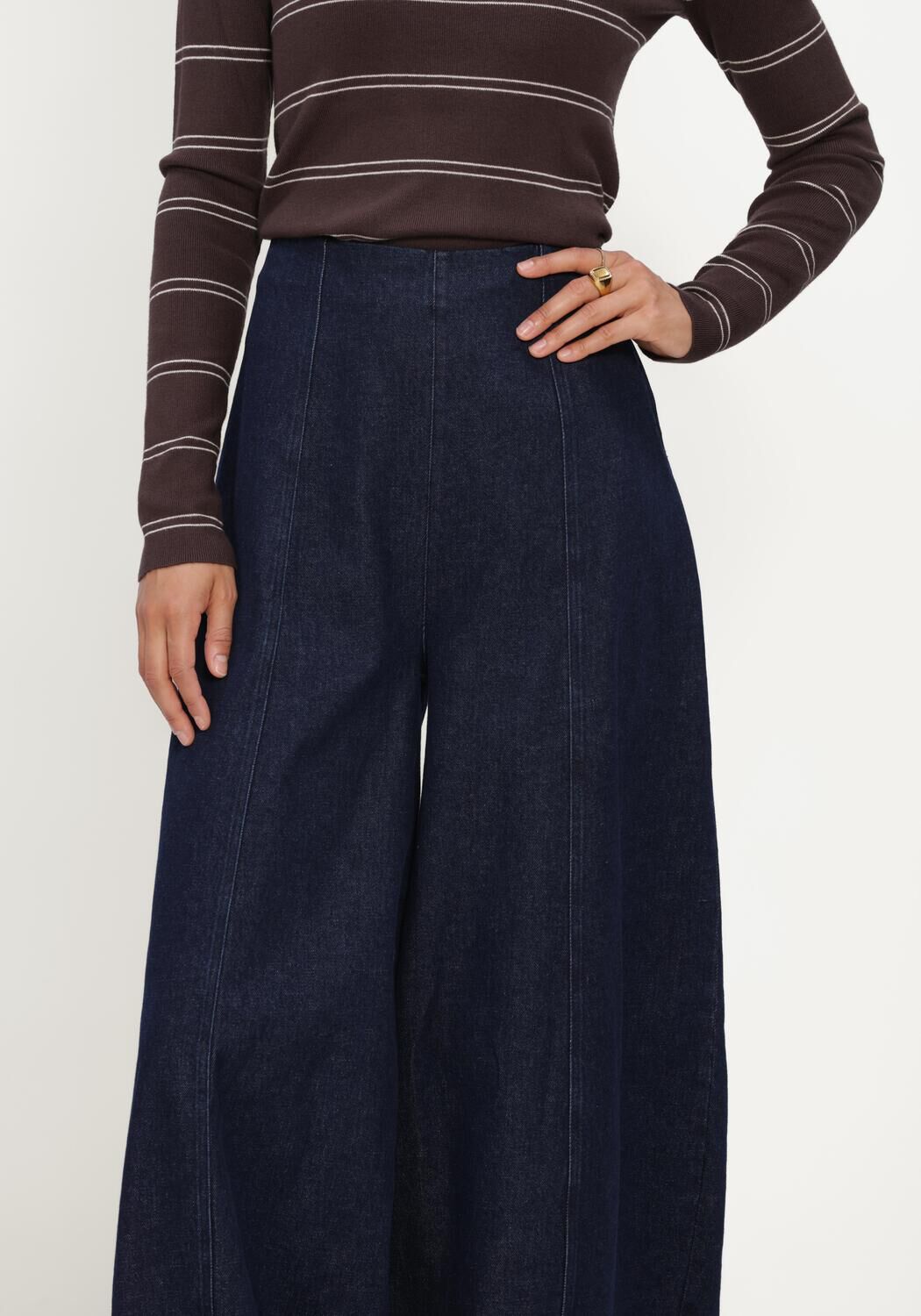 Blauwe CO'COUTURE Wide jeans MERLICC BARREL JEANS - large