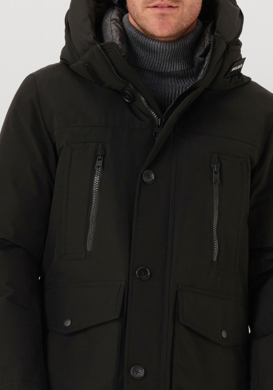 Zwarte WOOLRICH Gewatteerde jas RAMAR ARCTIC PARKA - large