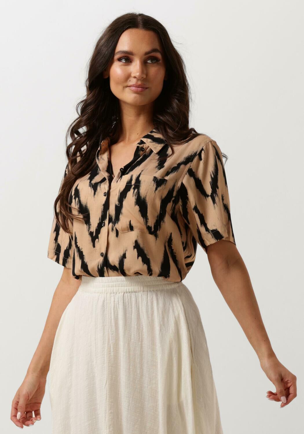 AAIKO Top Dames Jannike Vis 528, Maat: L, Kleur: Beige