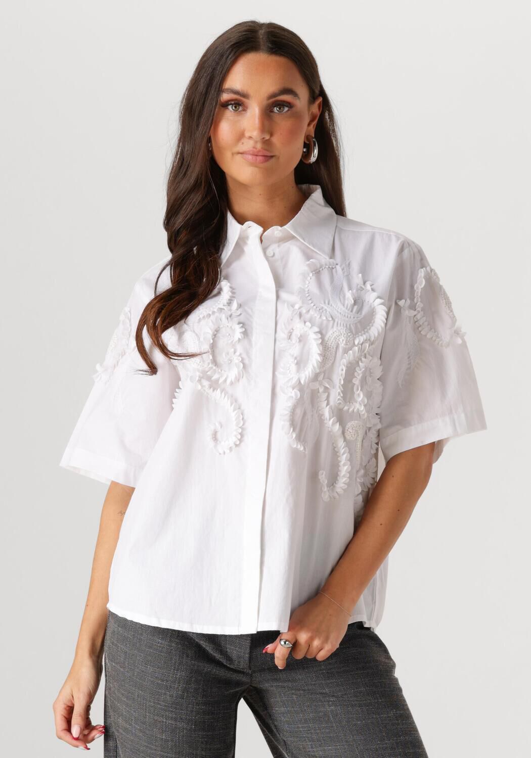 Copenhagen Muse Blouse Dames Cmvatan-shirt, Maat: M/L, Kleur: Wit