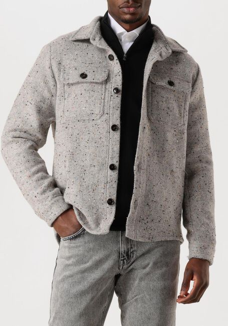 Grijze PROFUOMO Overshirt OVERSHIRT DONEGAL - large