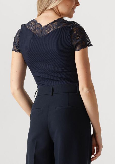 Donkerblauwe ROSEMUNDE Top BEATHA CAPSLEEVE - large