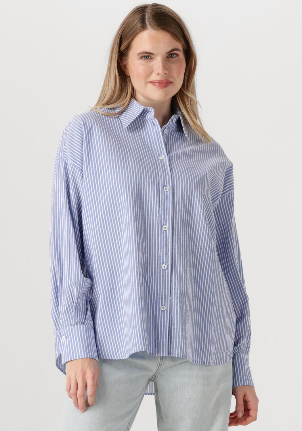 Drykorn Blouse Dames Lyndara, Maat: L, Kleur: Blauw
