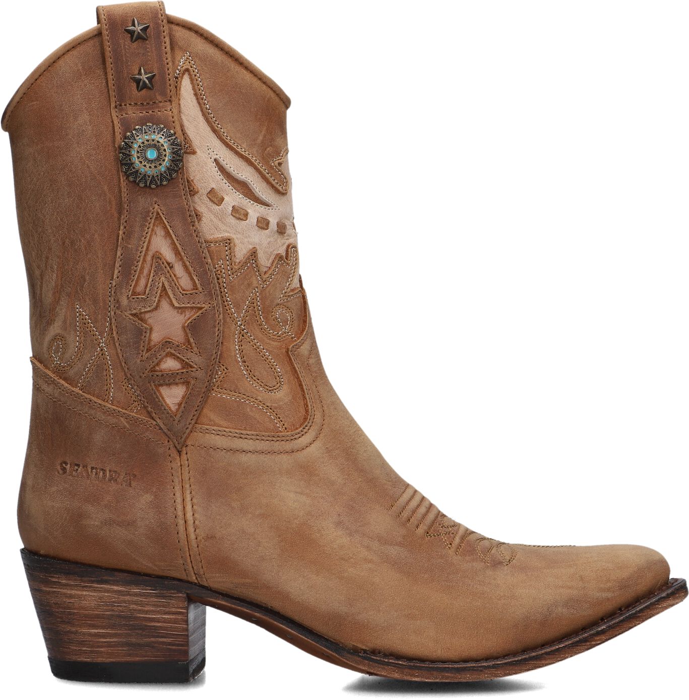 Sendra Cowboylaarzen Dames 18673, Maat: 40, Materiaal: Suède, Kleur: Bruin