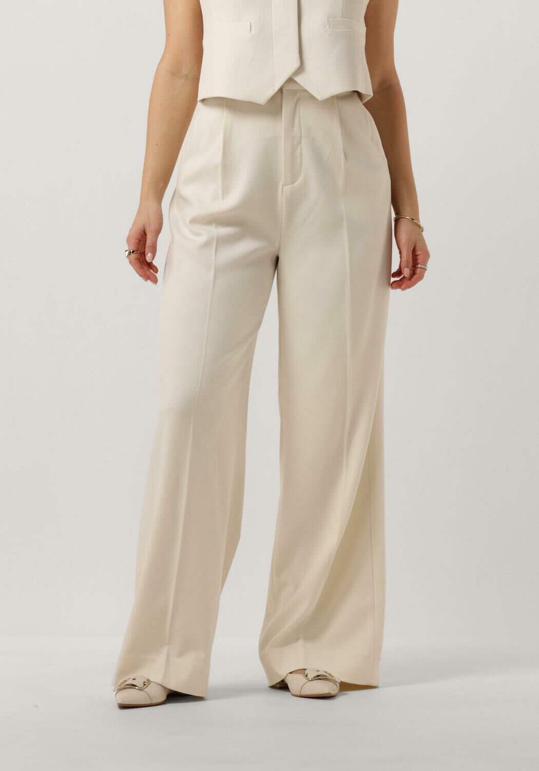 Copenhagen Muse Pantalon Dames Cmtailor-pants, Maat: L, Kleur: Creme