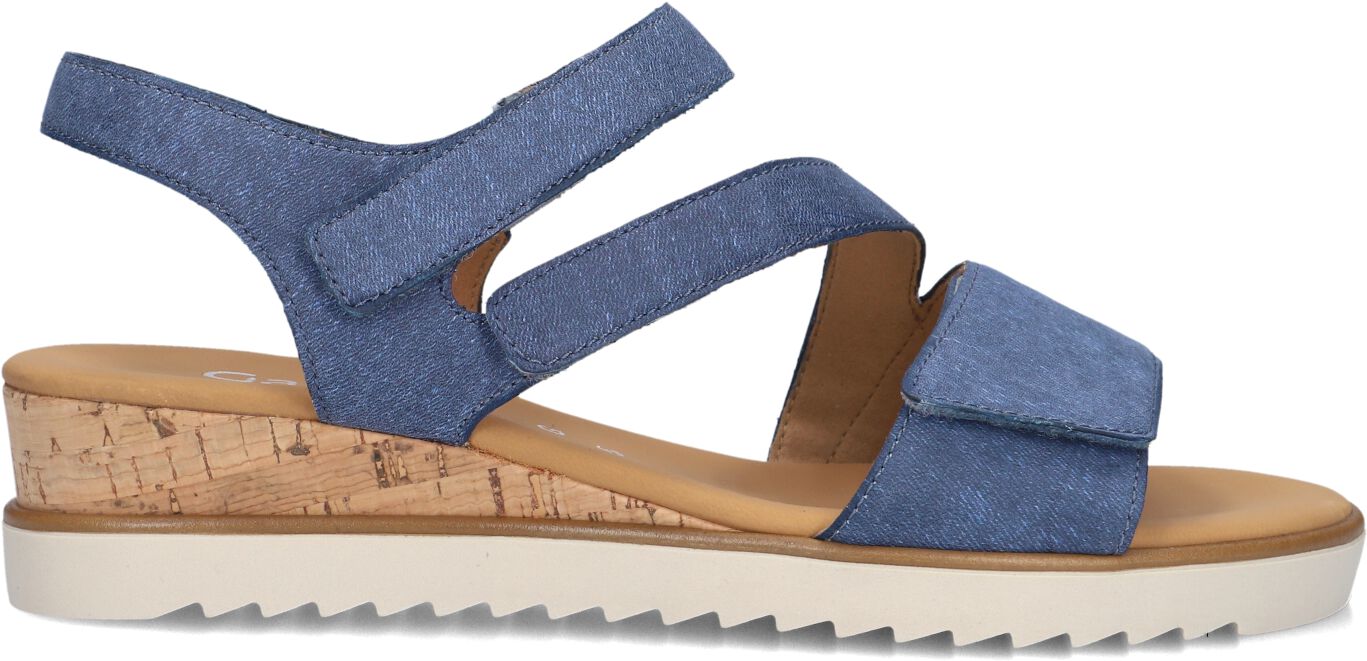 Gabor Sandalen met Hak Dames 754.2, Maat: 44, Materiaal: Leer, Kleur: Blauw afbeelding 1