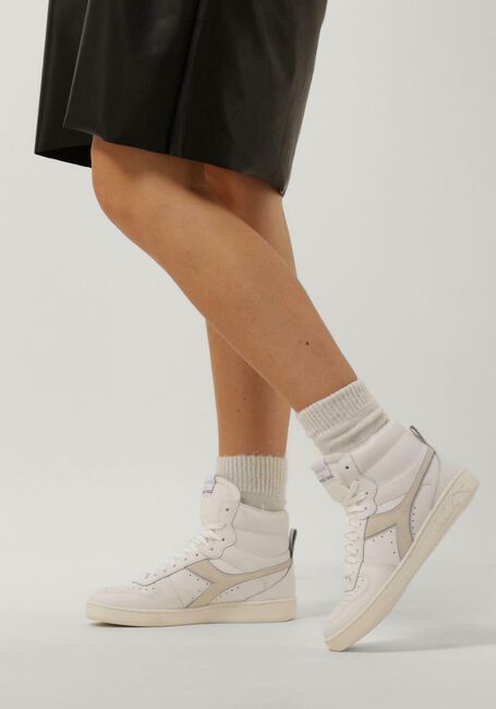 witte diadora hoge sneakers magic basket mid woman