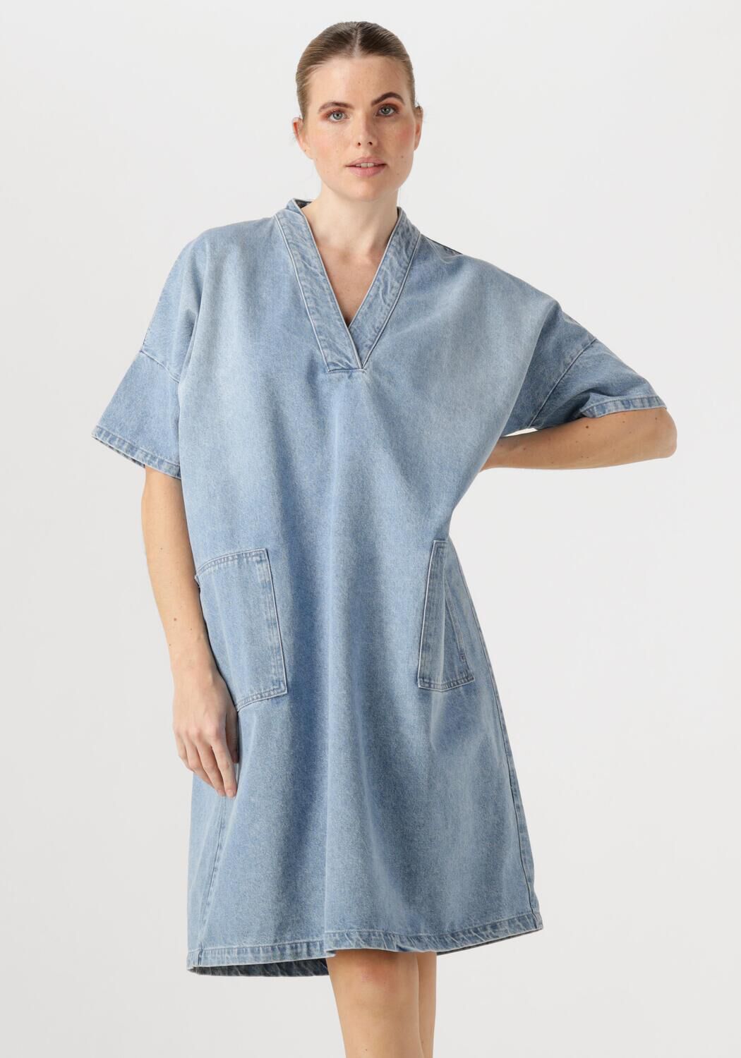 Penn & Ink Mini Jurk Dames Dress, Maat: 42, Kleur: Lichtblauw afbeelding 1