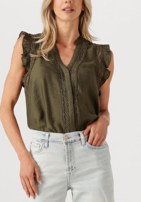 Olijf CO'COUTURE Top CARYNCC FRILL TOP - large