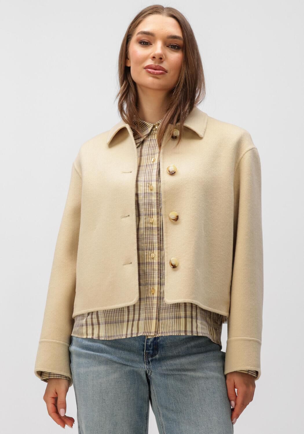 Studio AR Jack Dames Nicolina Wool Blend, Maat: 42, Kleur: Beige afbeelding 1