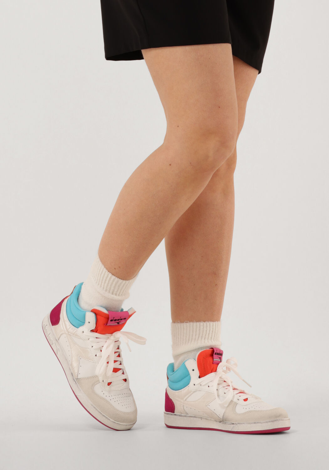 Multi DIADORA Hoge sneakers MAGIC BASKET DEMI CROCO WOMAN - large