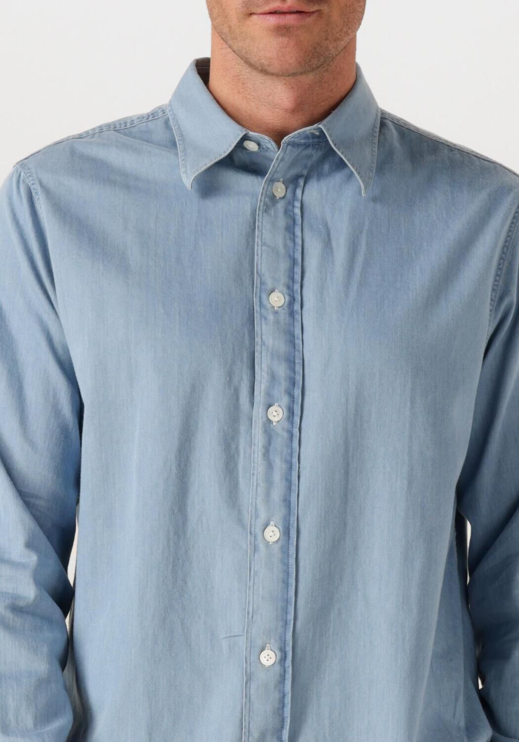 Lichtblauwe NN.07 Casual overhemd COLBY SHIRT 5765 - large