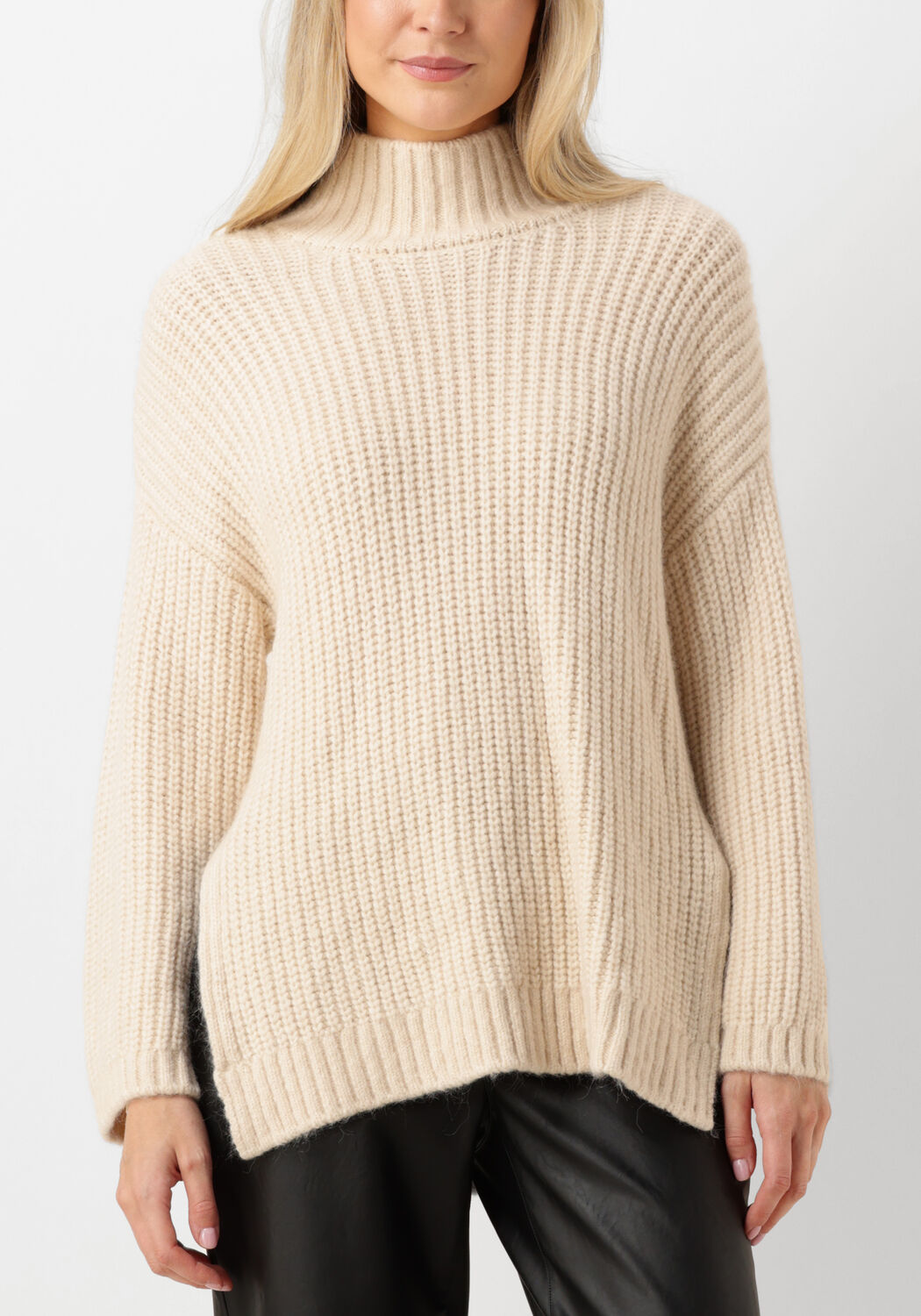 Dante6 Trui Dames Rayure Oversized Sweater, Maat: L, Kleur: Beige