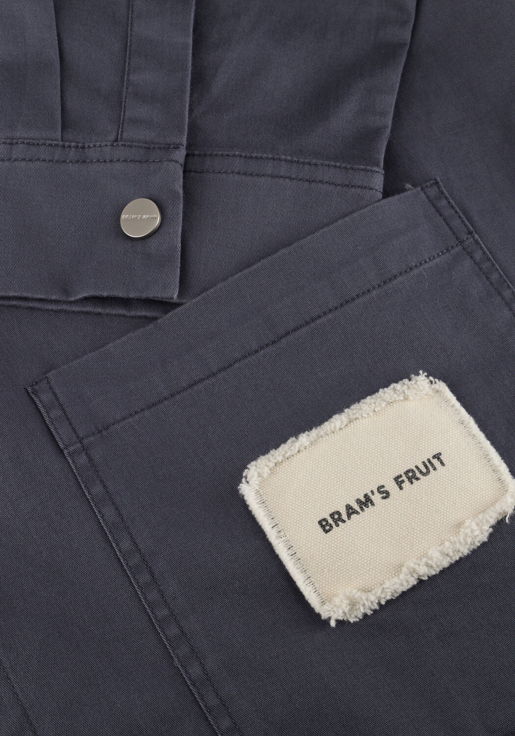 Donkerblauwe BRAM'S FRUIT Overshirt CHORE OVERSHIRT - large